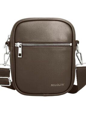 Miloliw Dark Brown Mens Crossbody Bag